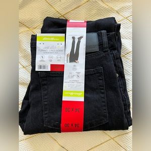 Flannel lined denim